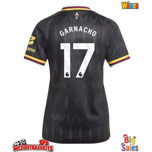 Aston Villa Alejandro Garnacho #17 Replica Away Stadium Shirt for Women 2026-27 Short Sleeve